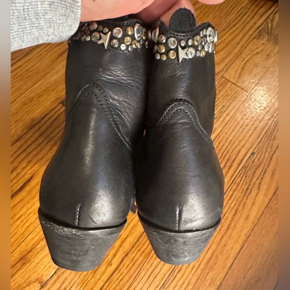 GOLDEN GOOSE YOUNG LEATHER WESTERN ANKLE BOOTS - Picture 15 of 15